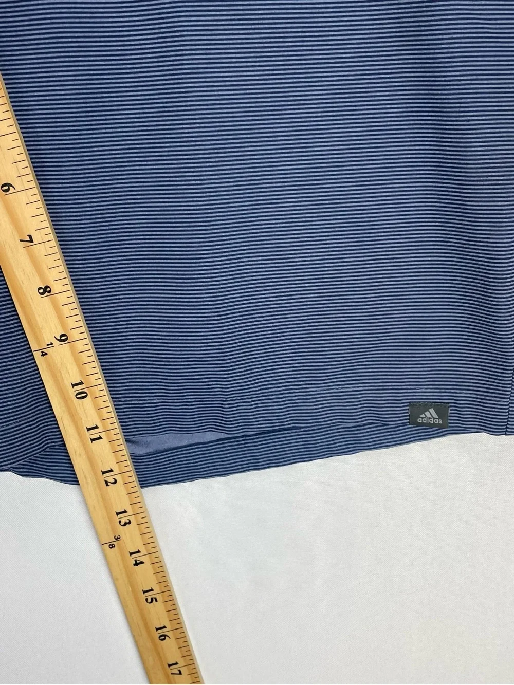 Adidas Performance Shorts Men’s 42 Blue Striped Lightweight Stretch Golf 11” Ins